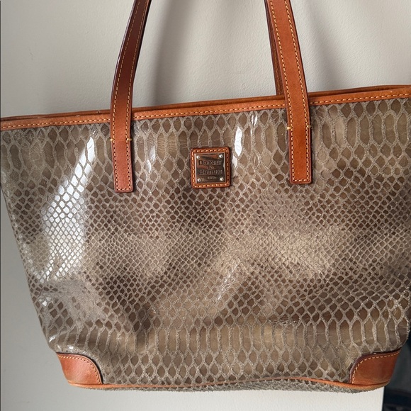 Dooney & Bourke Gray Snake Print Tote - Picture 7 of 8